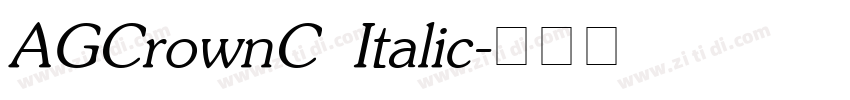 AGCrownC Italic字体转换